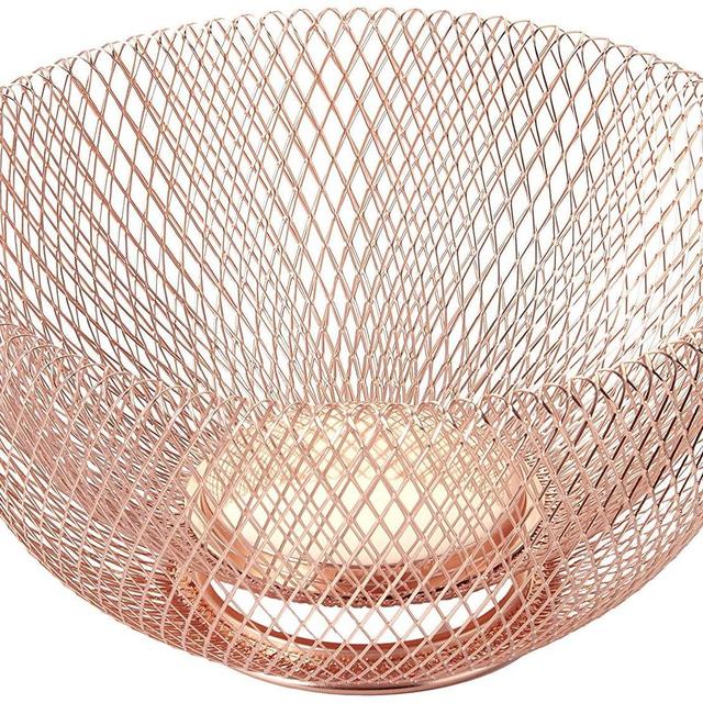 NIFTY 7510COP Double Wall Mesh Copper Decorative and Fruit Bowl, 3.5 quart/10,