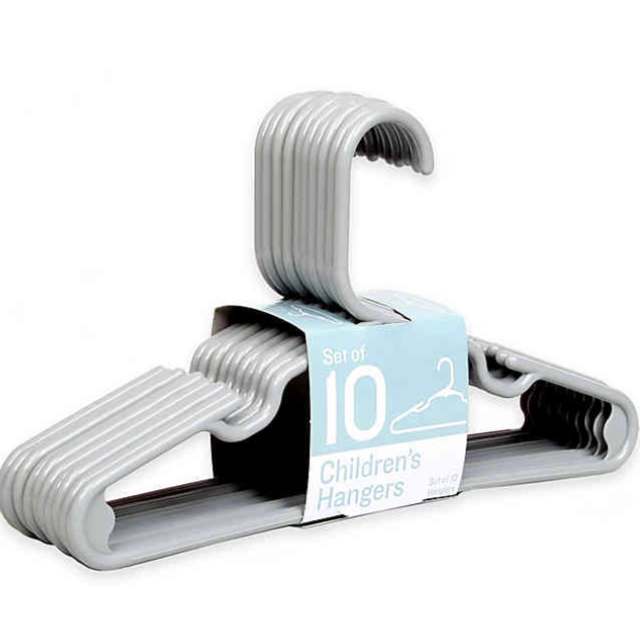 Merrick 50-Pack Children's Hangers in Grey