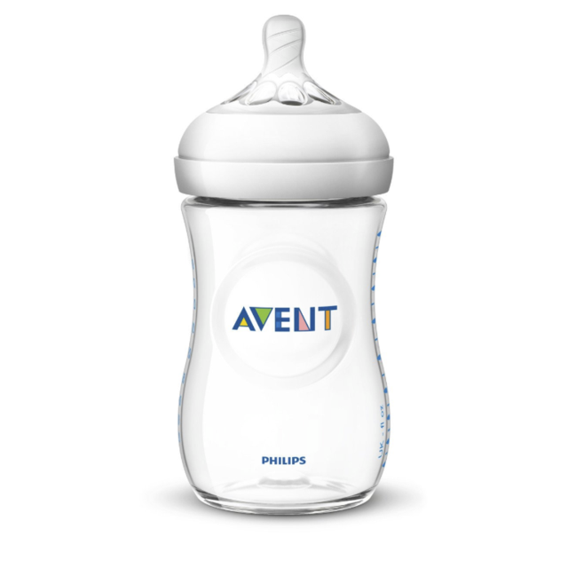 Philips Avent Natural Baby Bottle, Clear, 9oz, 2pk, SCF013/17