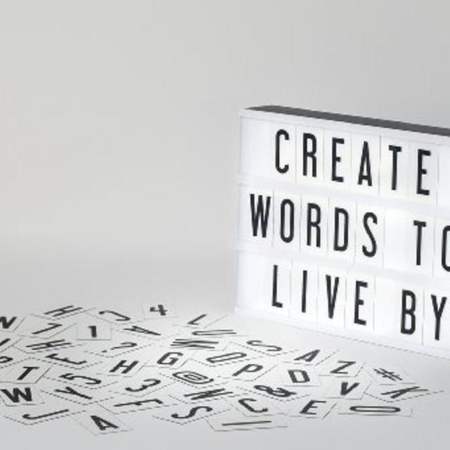 The Original My Cinema Lightbox - LED with 100 changeable letter tiles to create personalized marquee signs - Includes USB, Amazon