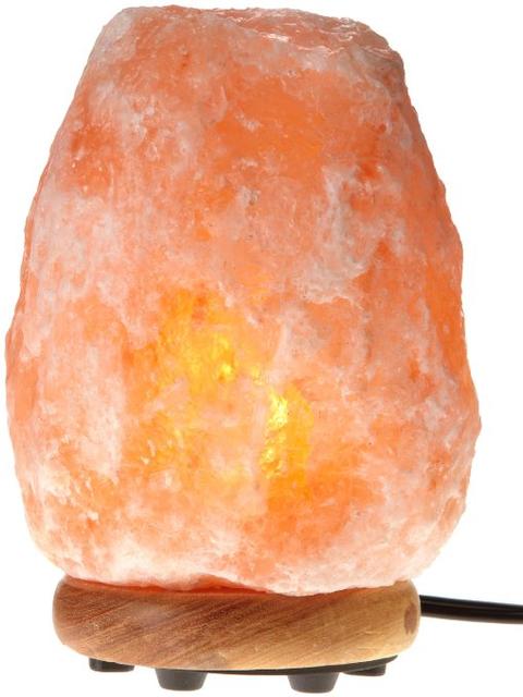 WBM Himalayan Glow Hand Carved Natural Crystal Himalayan Salt Lamp with Genuine Neem Wood Base, Bulb and Dimmer Control, 8-to-9-Inch, 8-to-11-Pounds, Amazon