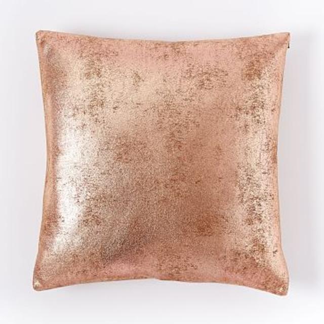 St. Jude Metallic Foil Pillow Cover - Rose Gold, West Elm