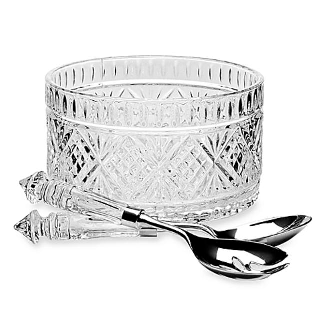 Godinger Dublin Crystal Salad Set with Servers, Bed Bath & Beyond