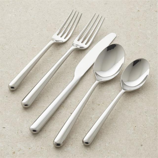 Charlotte 5-Piece Flatware Place Setting, Crate & Barrel