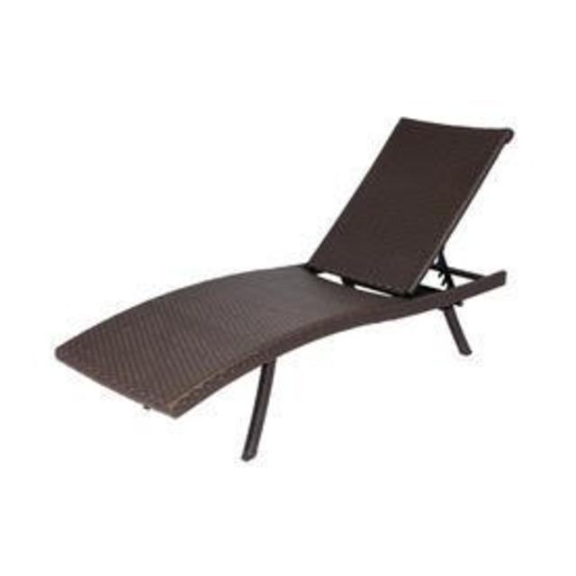 allen + roth Woven Seat Patio Chaise Lounge