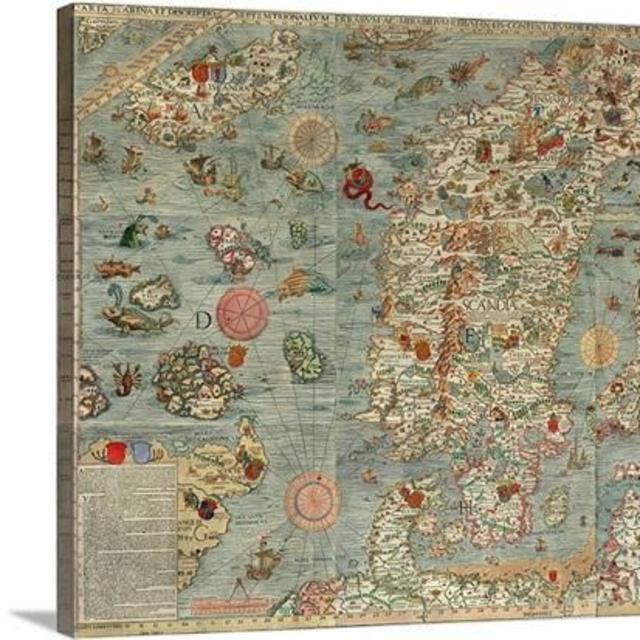Carta Marina Map Print