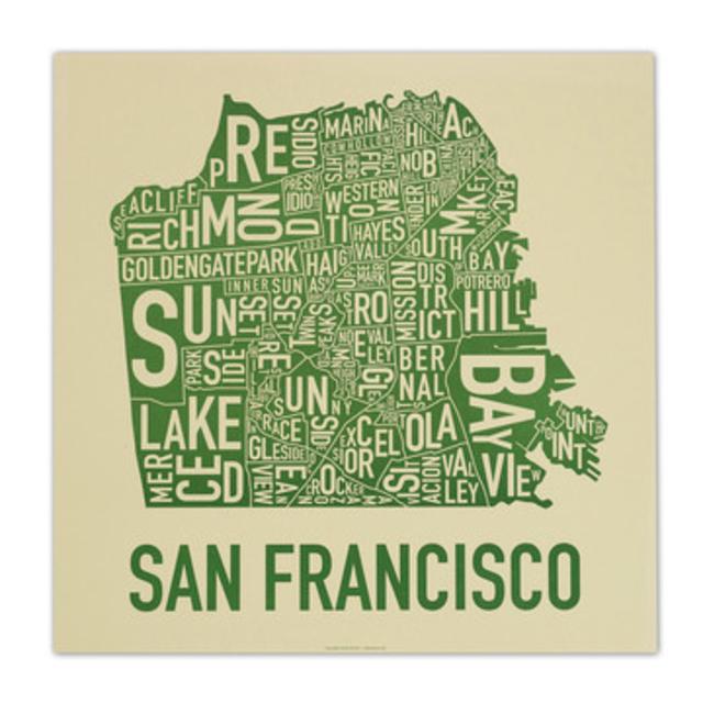 San Francisco Neighborhood Print