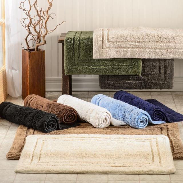 Superior Luxurious Cotton Non-skid 2-piece Bath Rug Set