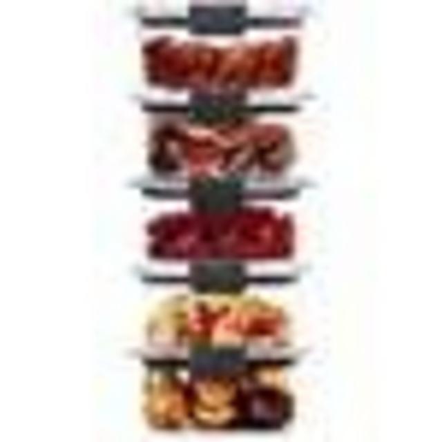 Rubbermaid 10-Piece Brilliance Food Storage Containers with Lids for Lunch, Meal Prep, and Leftovers, Dishwasher Safe, 1.3-Cup, Clear/Grey