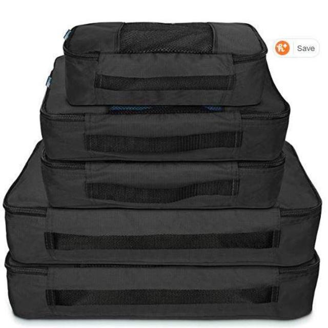 TravelWise Packing Cube System - Durable 5 Piece Weekender+ Luggage Organizer Set