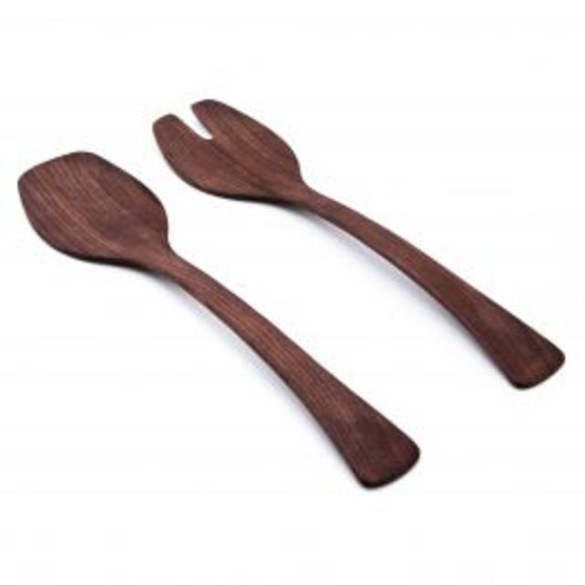 Andrew Pearce Black Walnut Wood Salad Servers