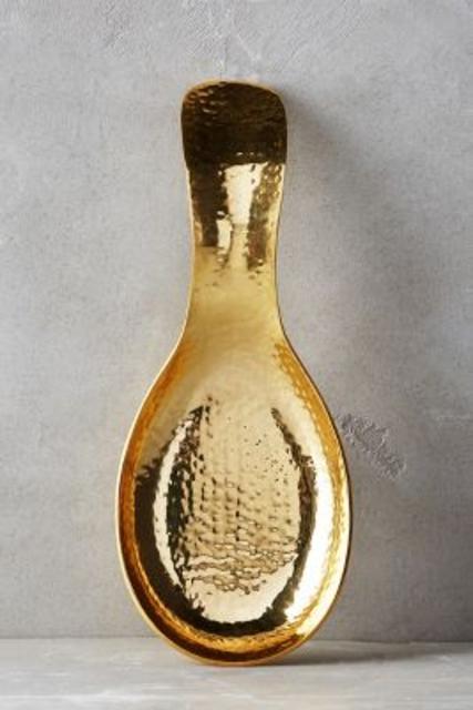 Hammered Borealis Spoon Rest