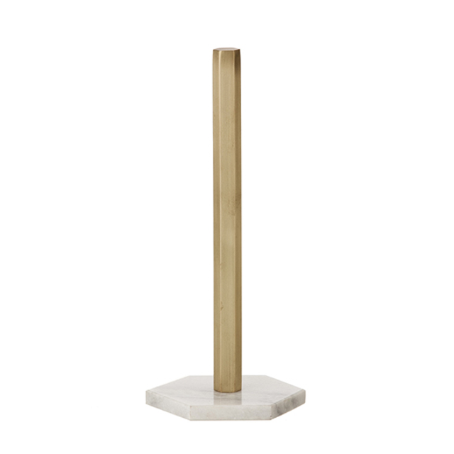 Ferm Living Hexagon Marble Papertowel Stand