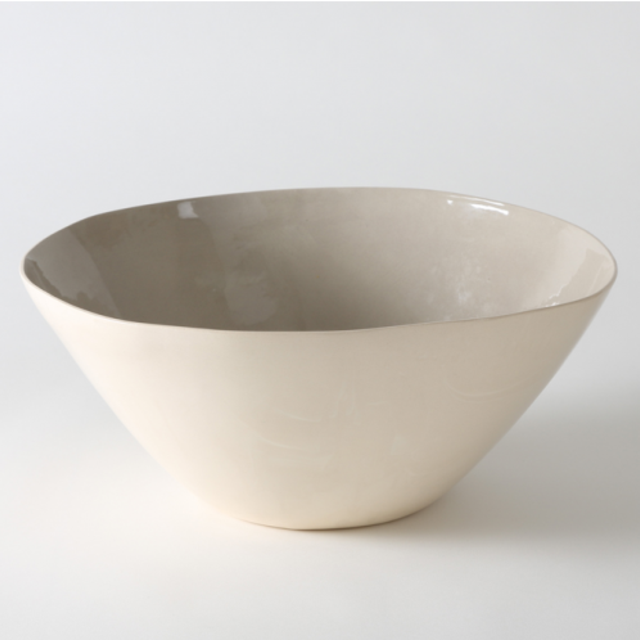 Brickett Davda Collection: Taupe Large Deep Bowl