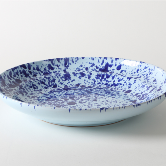 Blue on Blue 17 Inch Splatterware Platter