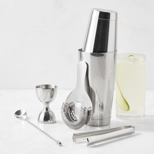 Williams Sonoma Mixology Shaker & Tools Set, Stainless-Steel