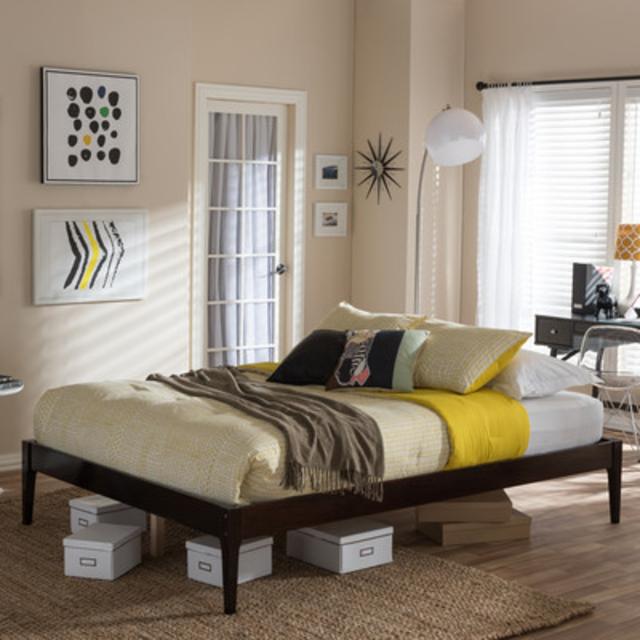 Smoak Platform Bed in Walnut Color