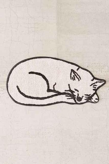 Plum & Bow Sleeping Cat Bath Mat