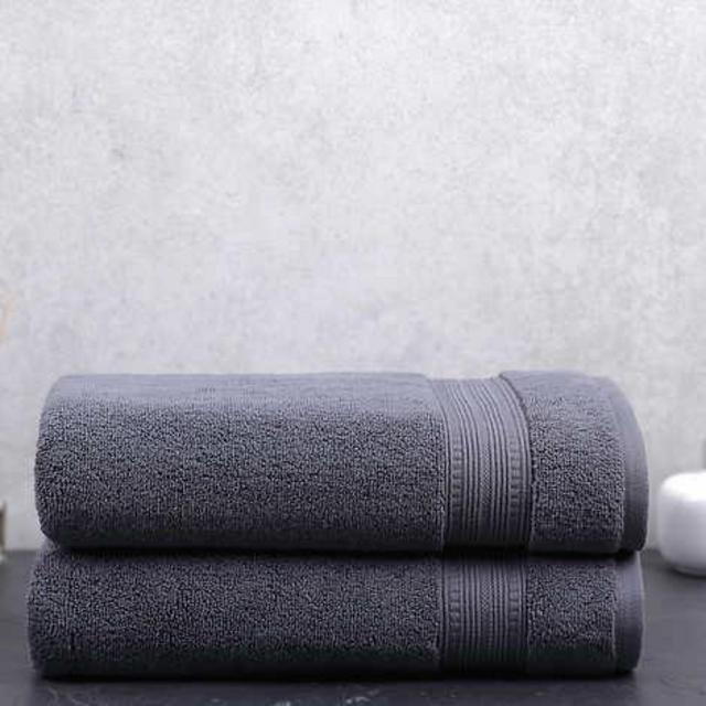 Charisma 100% Hygrocotton 2-piece Bath Towel Set (Dark Grey)
