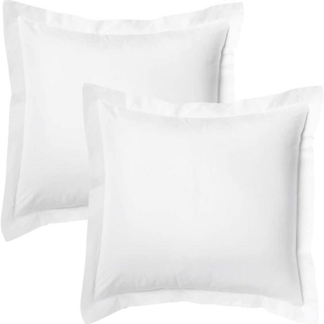 Bedsure Euro Pillow Sham Covers 26x26 Set of 2, Super Soft and Cozy White European Pillow Shams, Brushed Microfiber Euro Sham Pillow Covers
