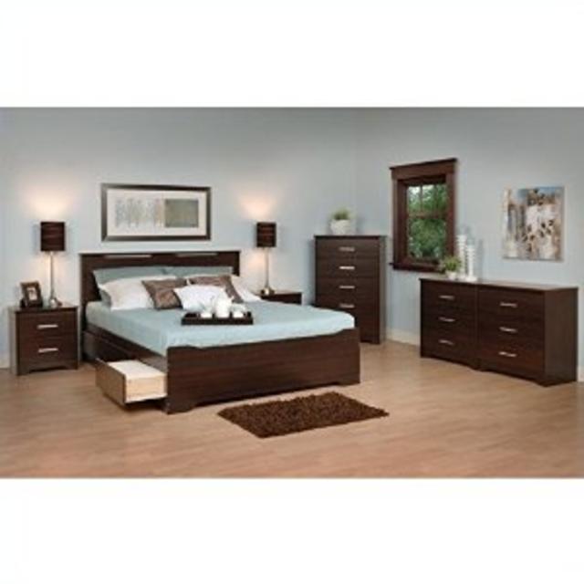 Prepac Coal Harbor 5-Piece Queen Bedroom Set in Espresso