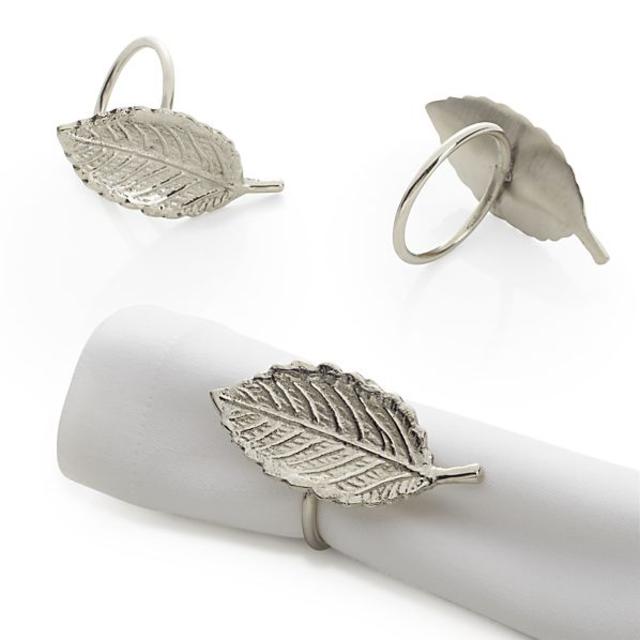 Silver Leaf Napkin Ring