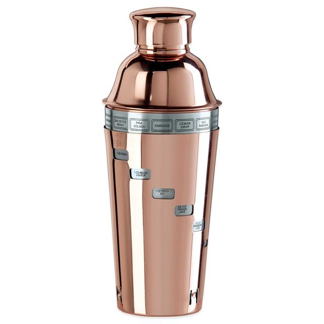 Oggi™ Copper Plated Dial-A-Drink Cocktail Shaker