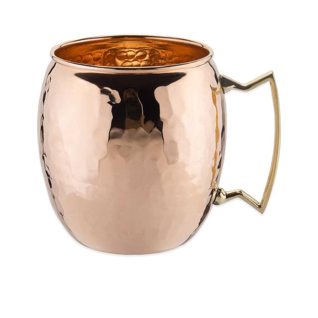 Old Dutch 16 oz. Moscow Mule Mug with Hammered Finish in Solid Copper