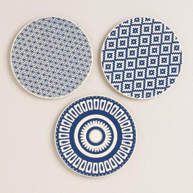 Indigo Geo Print Trivet