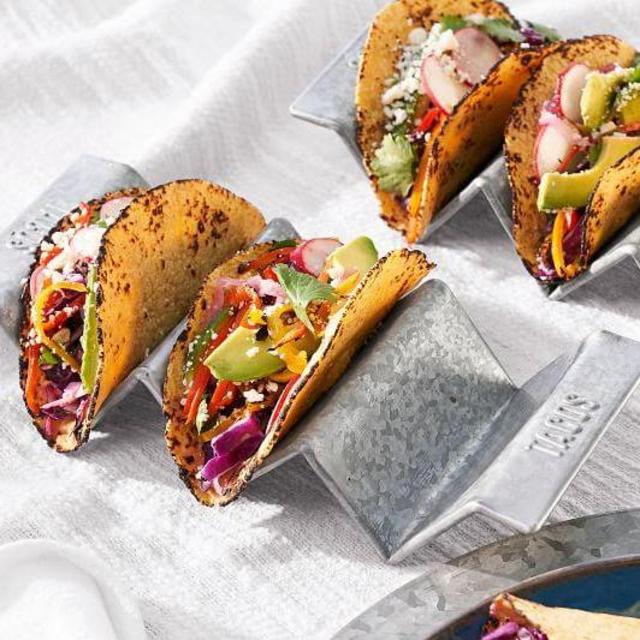 Galvanized Metal Taco Holder