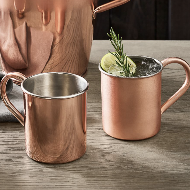 Vintage Copper Moscow Mule Mugs, Set of 2