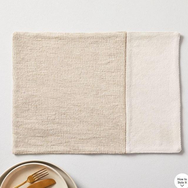 Cotton Canvas Placemats (Set of 2) - Natural Color
