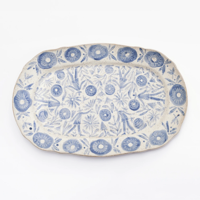 Goodkindwork Wavy Oval Gardener's Platter