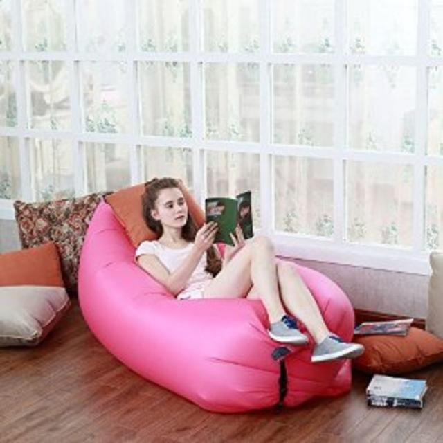 Inflatable Outdoor Lounger - Pink