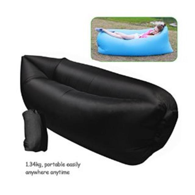 Inflatable Outdoor Lounger  - Black