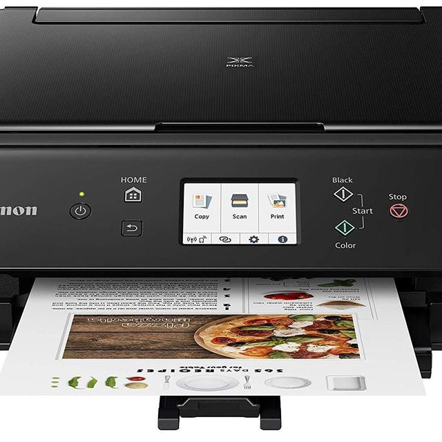 Canon Pixma TS6220 Wireless All In One Photo Printer with Copier, Scanner, and Mobile Printing, Black + Ink