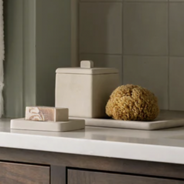 Amada Sandstone Bath Collection | Canister