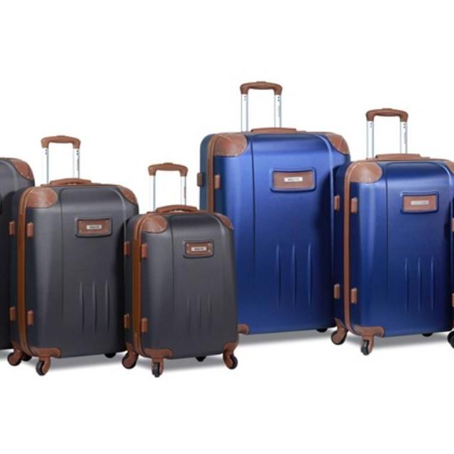 Dejuno Quest Hardside Spinner Luggage (3-Piece) (CHARCOAL)