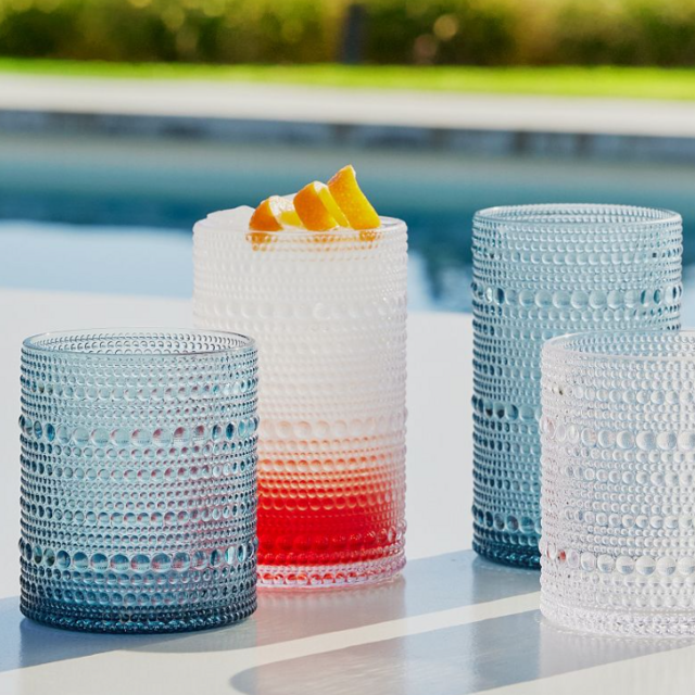 Jupiter Beaded Outdoor Drinking Glasses - Set of 4