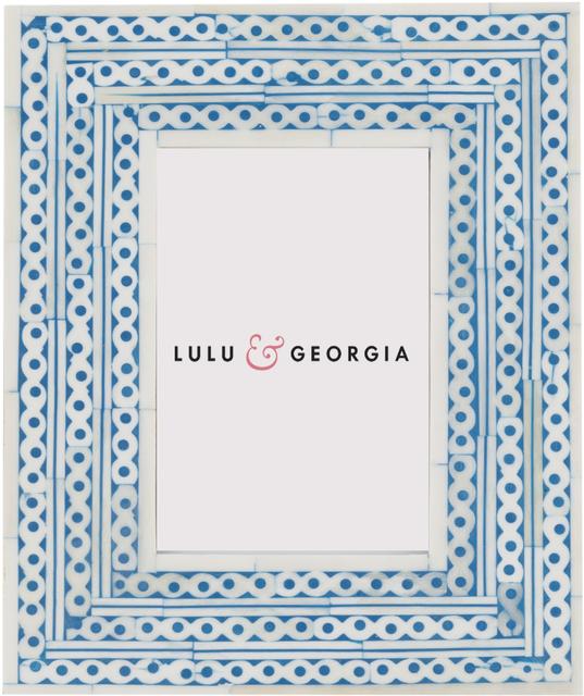 Raleah Inlay Picture Frame, Blue