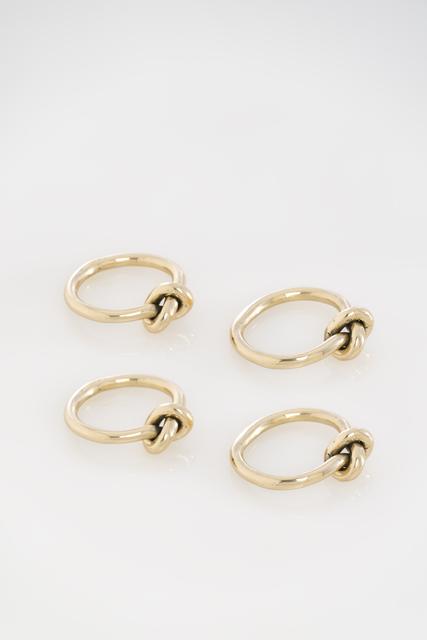 Gold Twist Napkin Rings (Set of 4)