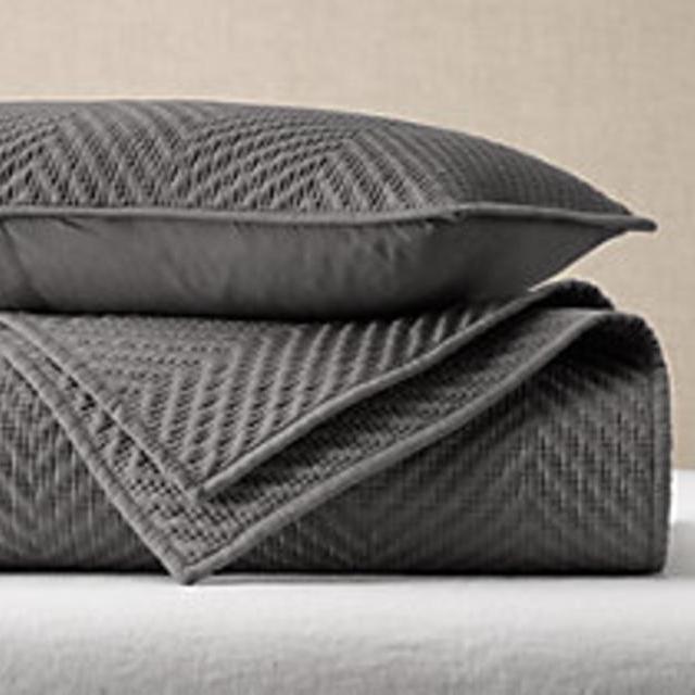 Washed Herringbone Sateen Coverlet