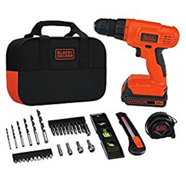 Black & Decker BDCD120VA 20V Lithium Drill/Driver Project Kit