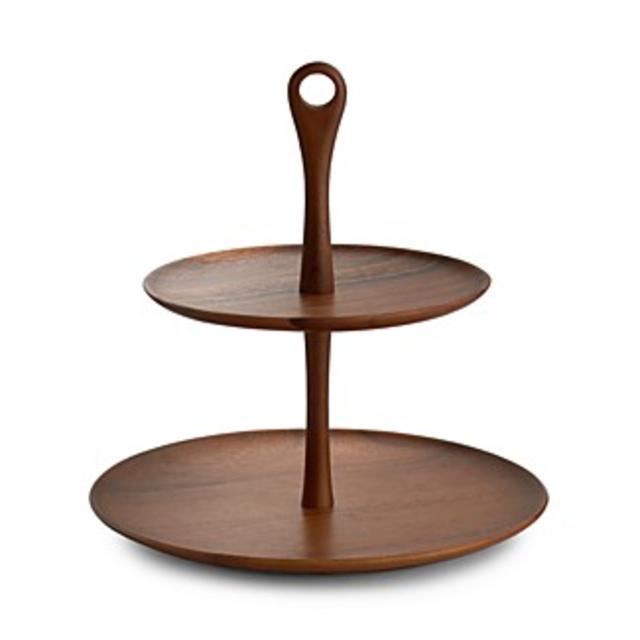 Nambé SKYE Wood Tiered Stand