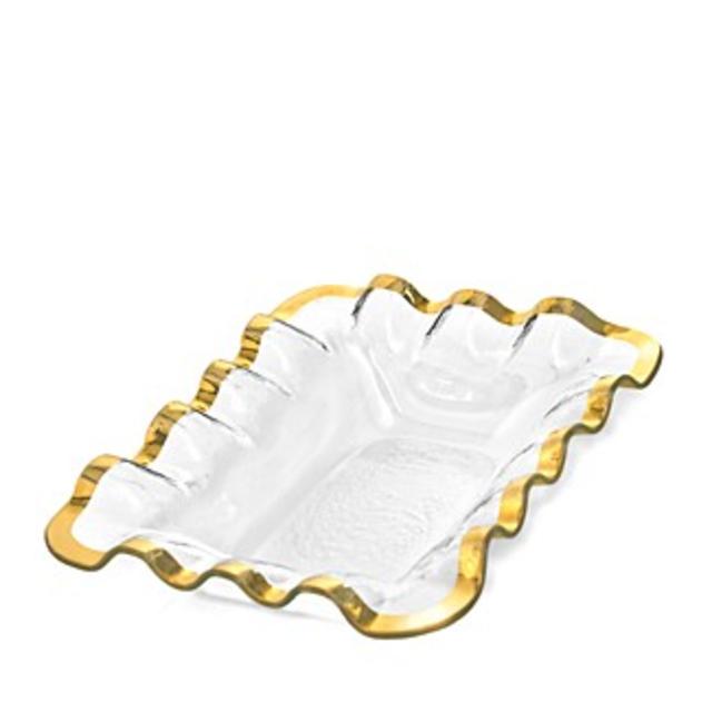 Annieglass Ruffle Bread Basket