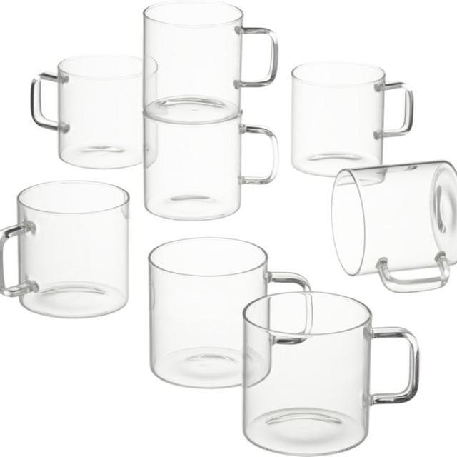 set of 8 cantina glass mugs