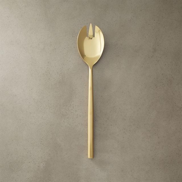 rush gold slotted serving spoon