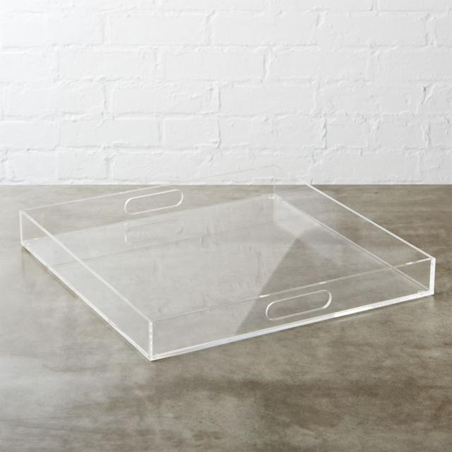 format clear square tray