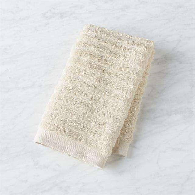 channel ivory cotton hand towel
