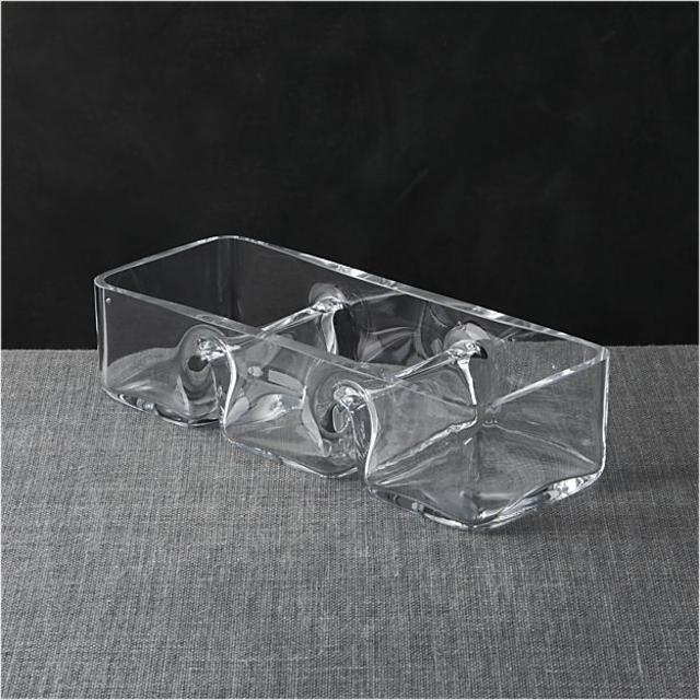 Crate & Barrel Three-Part Rectangle Dish
